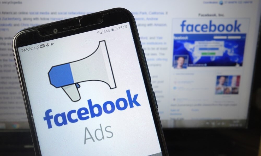 Facebook Ads image on smartphone